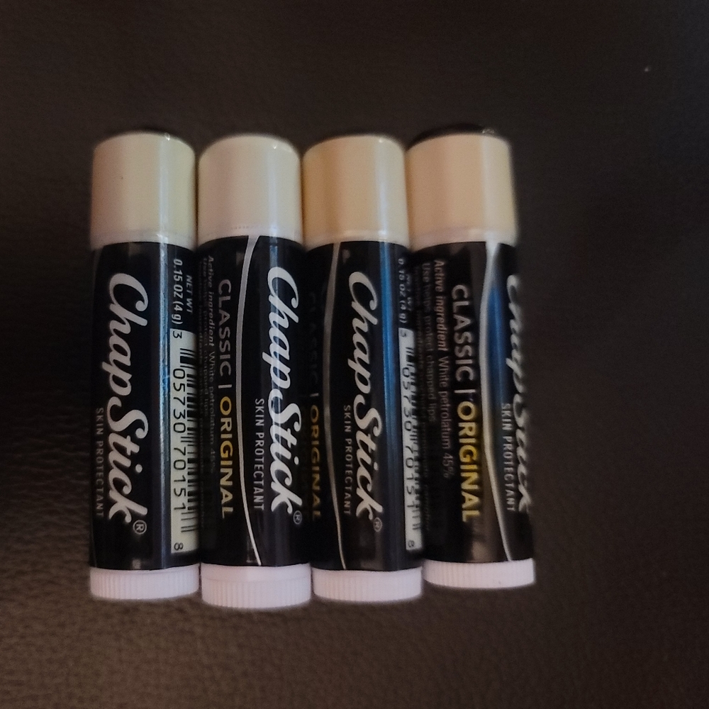 LOT OF 4 ChapStick Classic Original 0.15 oz.